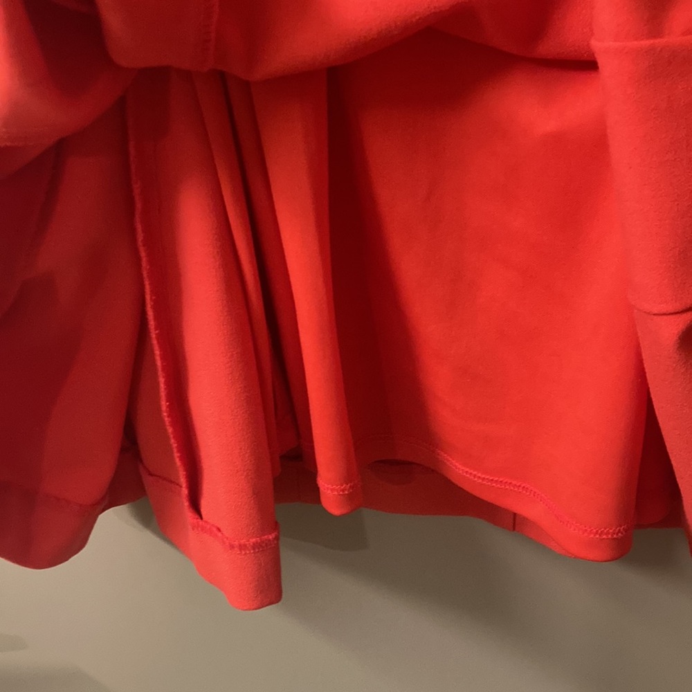 Banana Republic Factory A-Line High Neck Sleeveless: Red Solid Dress 2 - Picture 7 of 7